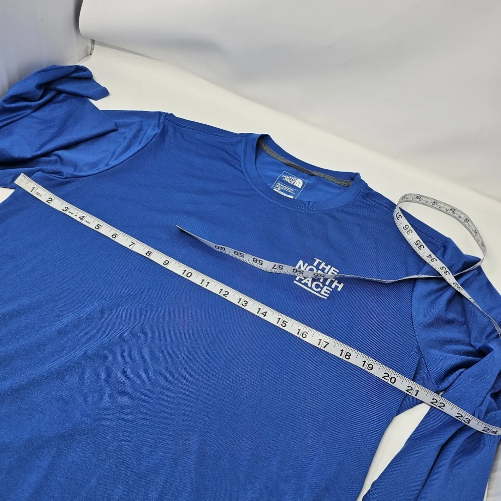 The North Face Take To Nature Blue Reaxion Tee Long Sleeve Shirt Men Large Blue.